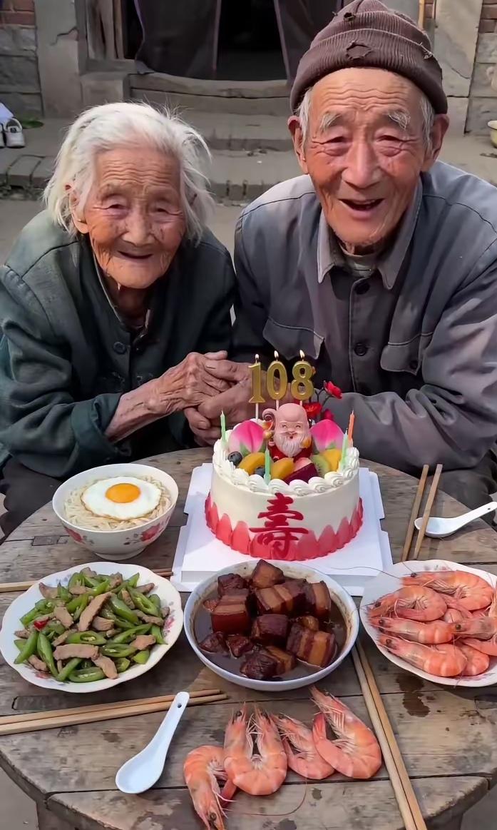路过街头，一位老人拉着我的手，眼里满是期待：“好心人，今天是我老伴108岁的生日