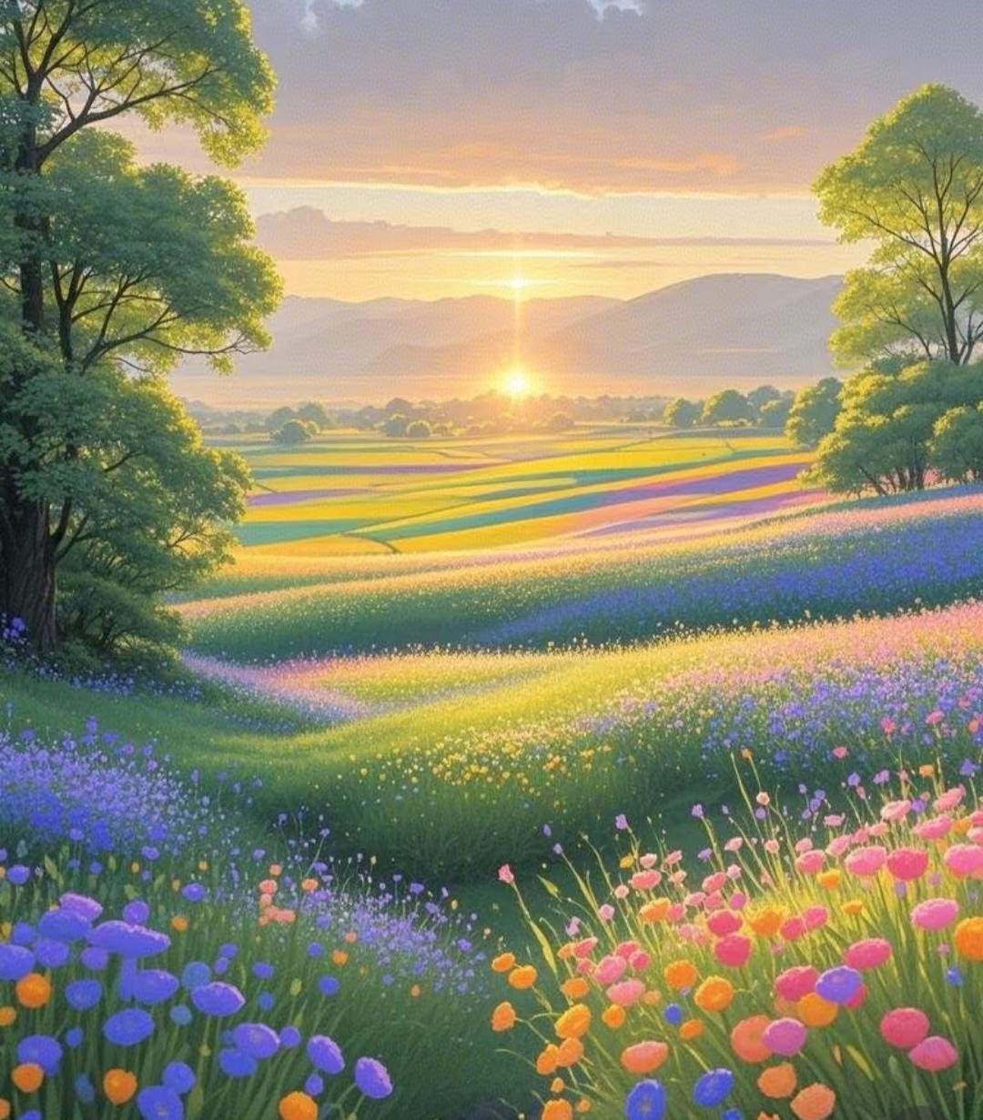 下联：大地尽诗篇。

（题图来自网络）