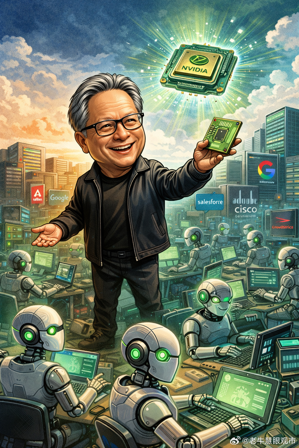 英伟达突然变招：从卖芯片到“替你上班”，AI智能体的真正战争开始了英伟达又往前跨