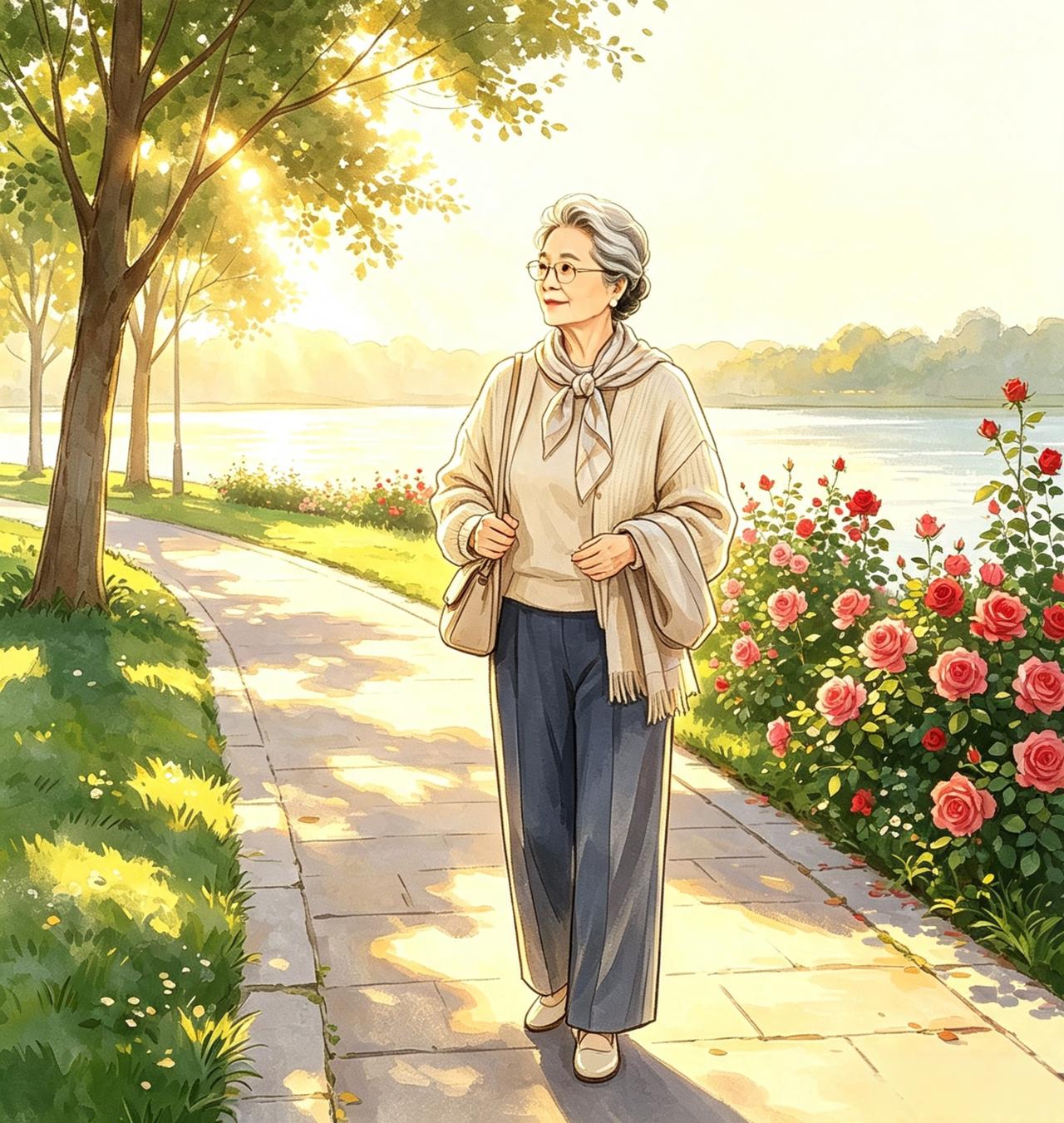 60岁后，我终于敢穿“宽松”了：取悦自己，比显年轻重要一万倍

前几天整理衣柜，