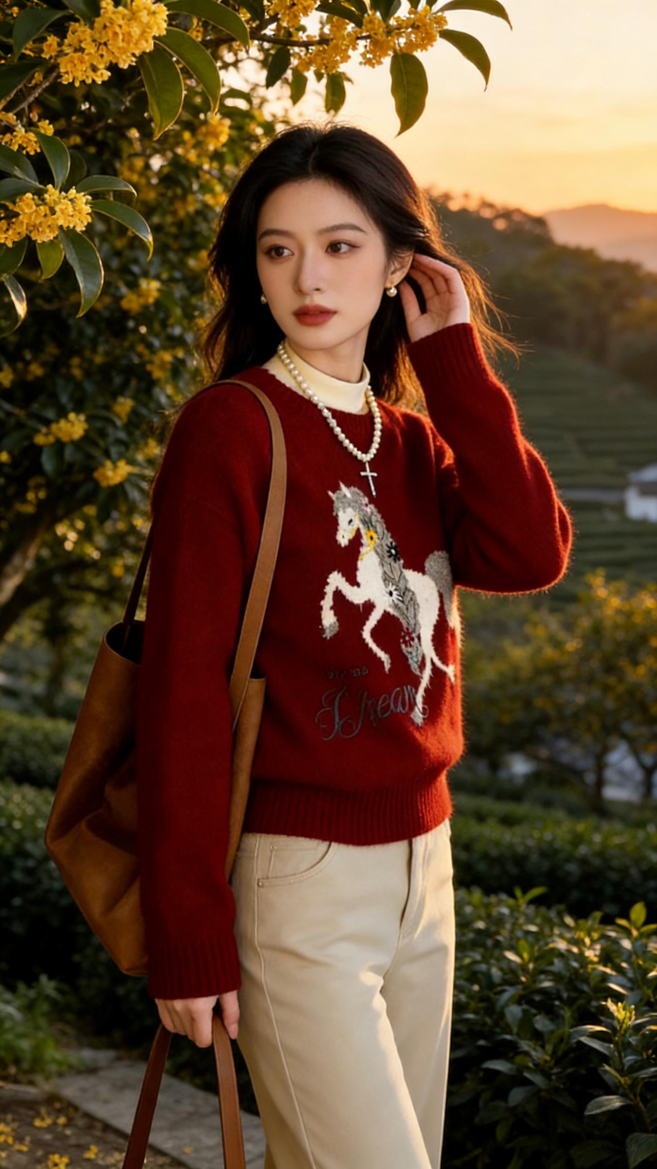 温柔穿搭 穿搭日记 冬季搭配 毛衣穿搭 每日分享