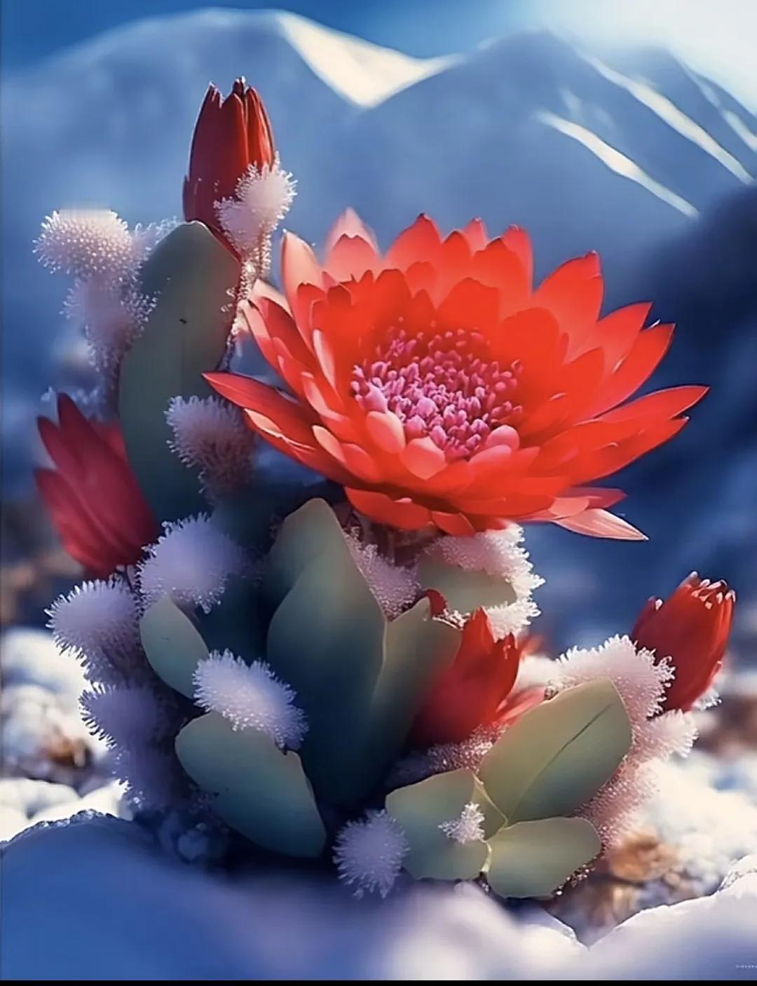 我是一朵千年的雪莲，风中摇曳你给的美……今生只愿做一回你的雪莲，为你绽放最美的花