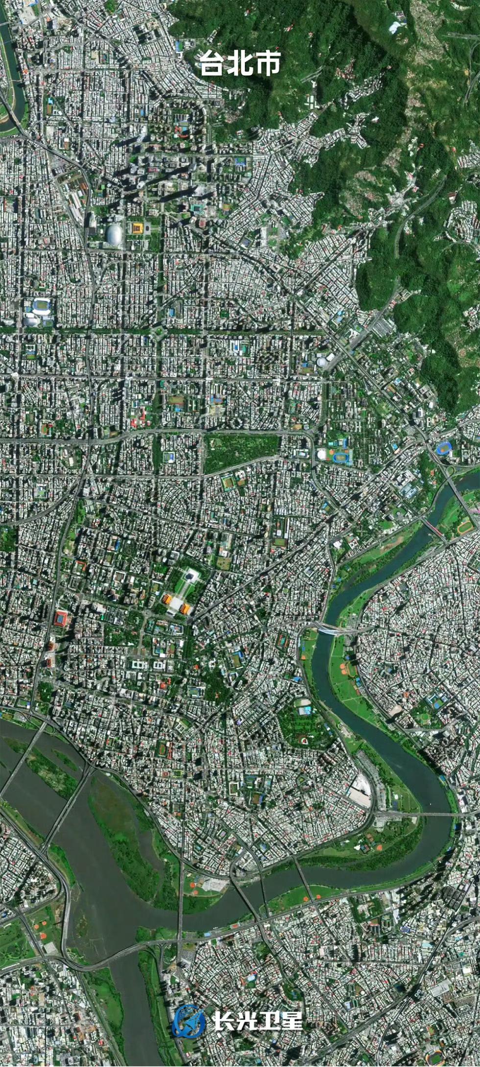 台湾省台北市高清卫星图