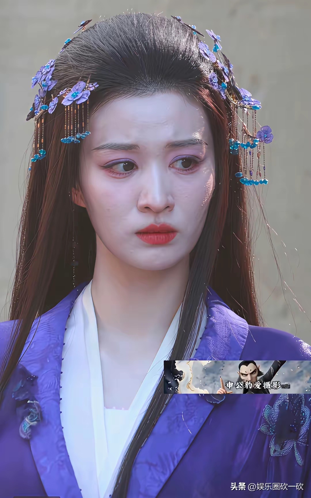 这就是春晚最美王昭君饰演者王楚然，不得不说再美的人也禁不住这样的怼脸拍都说她的颜