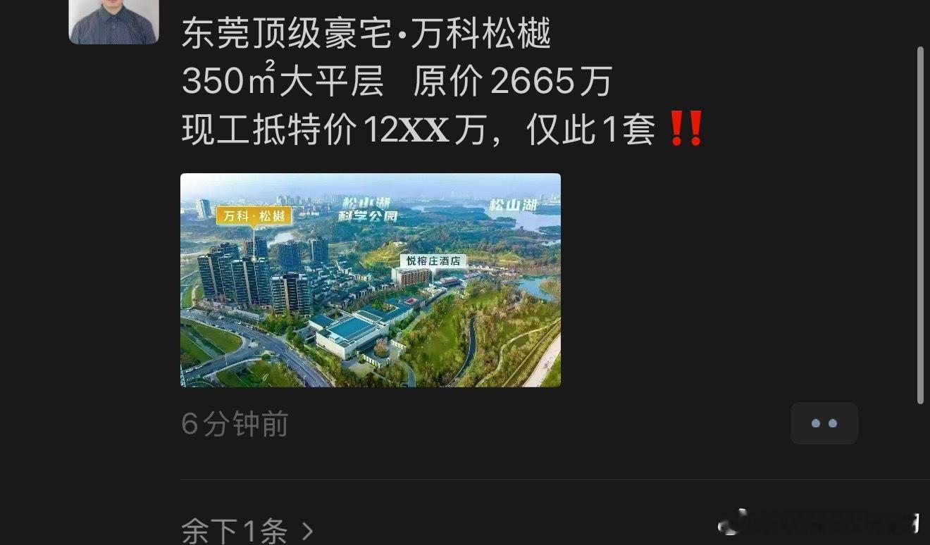 东莞豪宅也崩盘了！ 