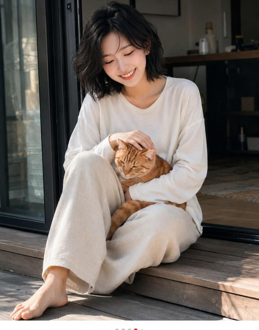 宅家撸猫，是我最放松的时候。