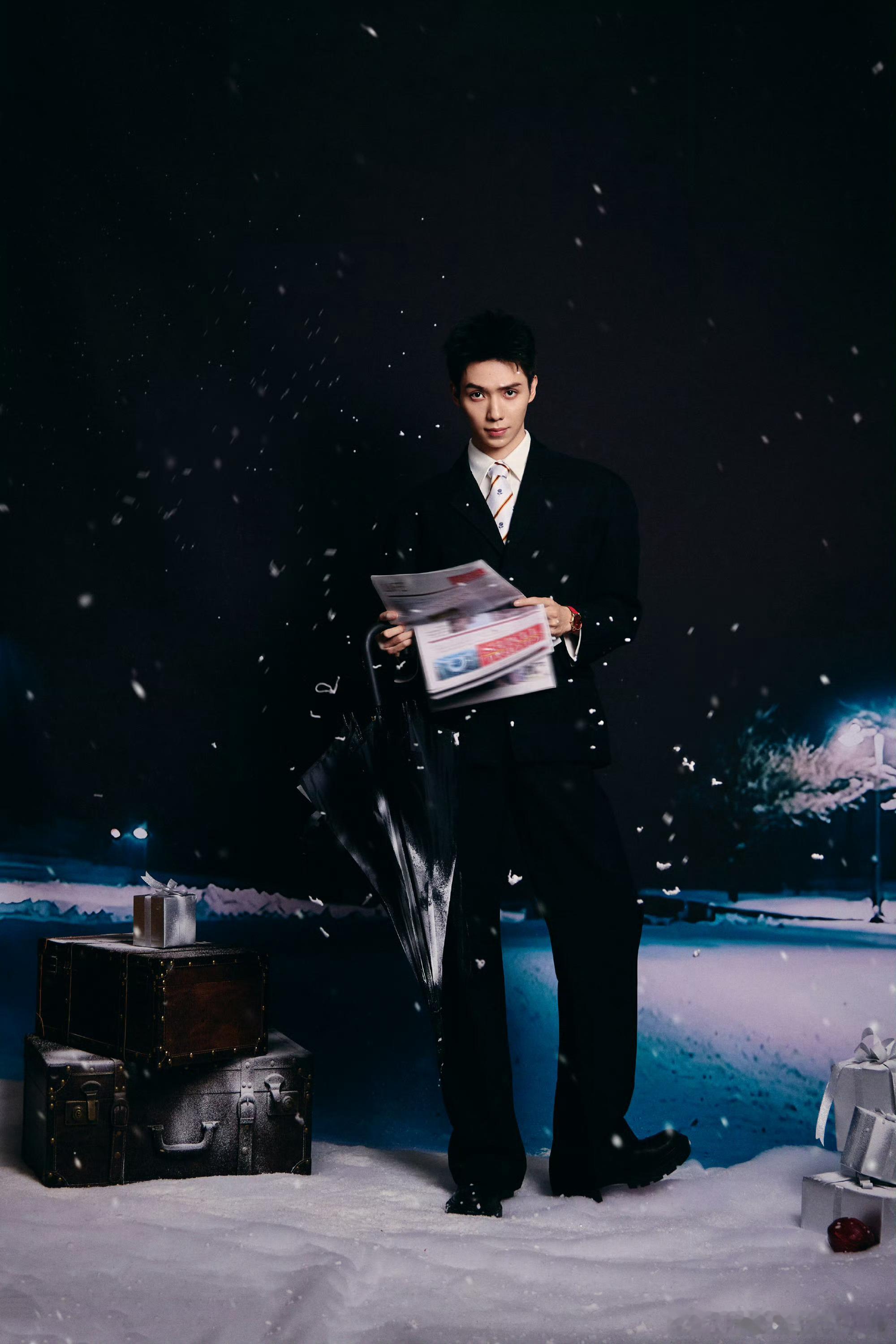 罗一舟时装男士晚宴活动造型出图 