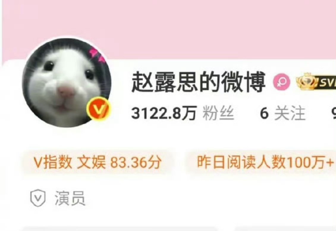 赵露思换了新的微博头像 ​​​