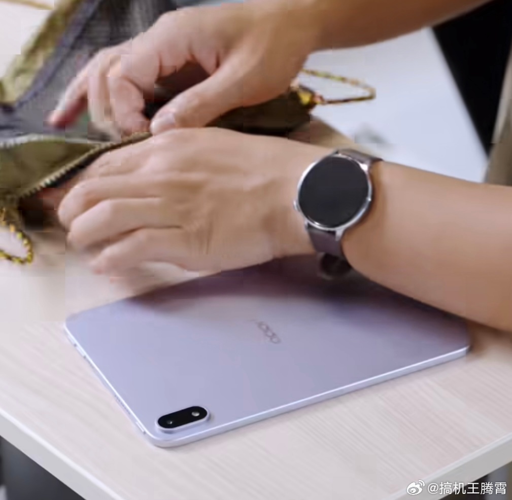 OPPO Pad mini完整外观曝光了，8.8英寸OLED屏幕，注意正面是居中