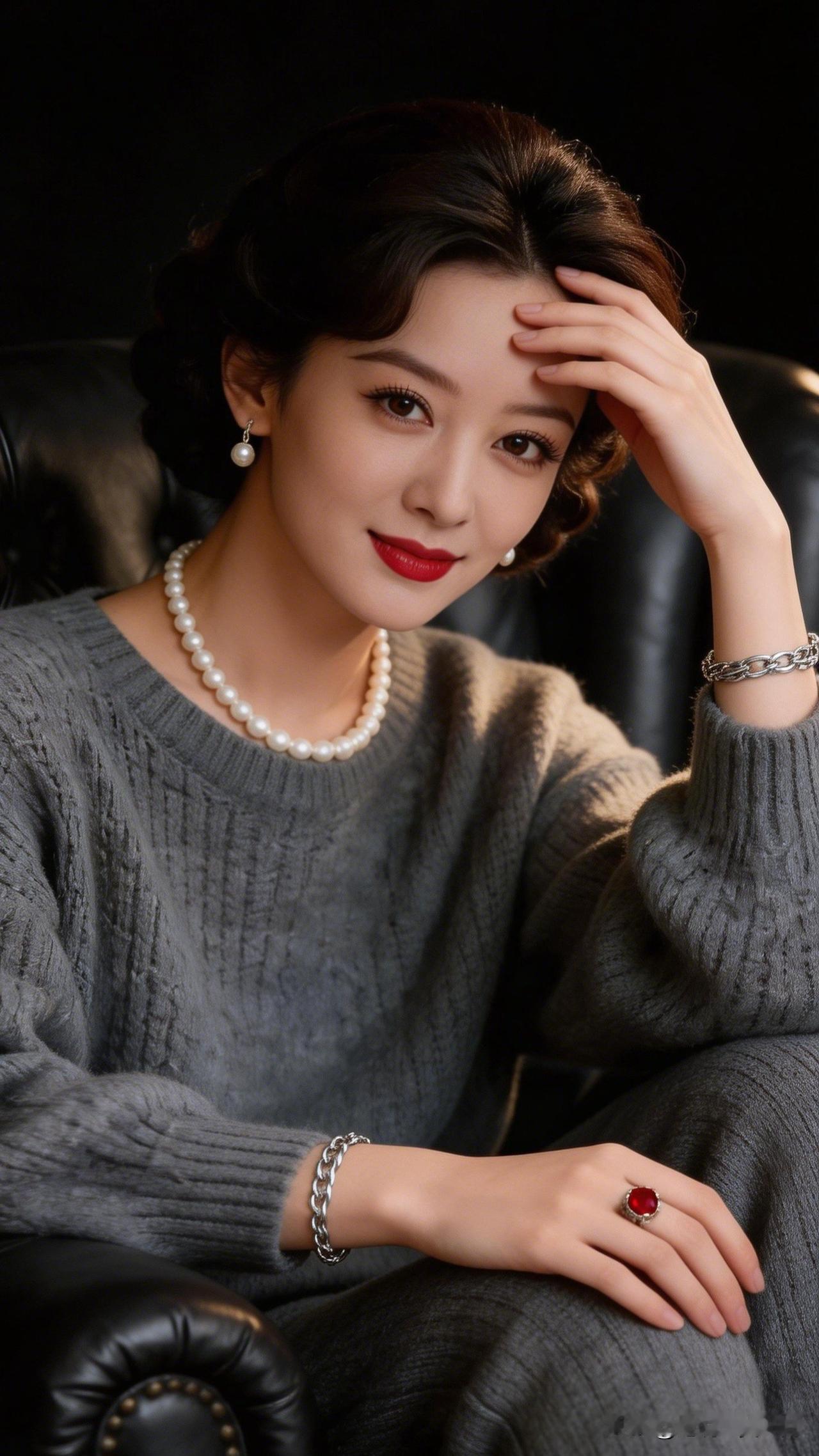 复古优雅，珍珠与红宝石的完美碰撞，尽显女性魅力！有哪些美女让人过目难忘？