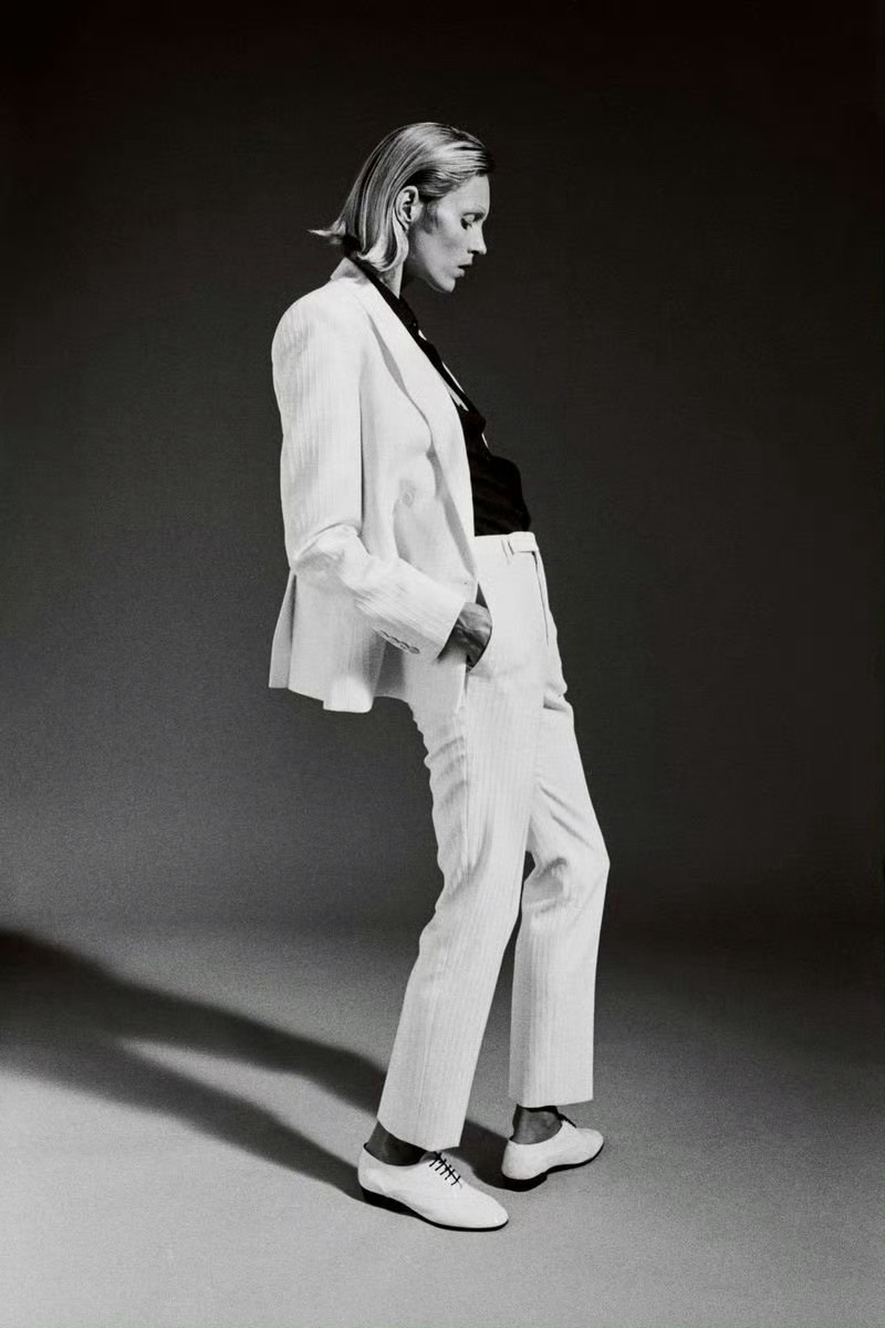 Anja Rubik Poses in Saint Laurent Looks 