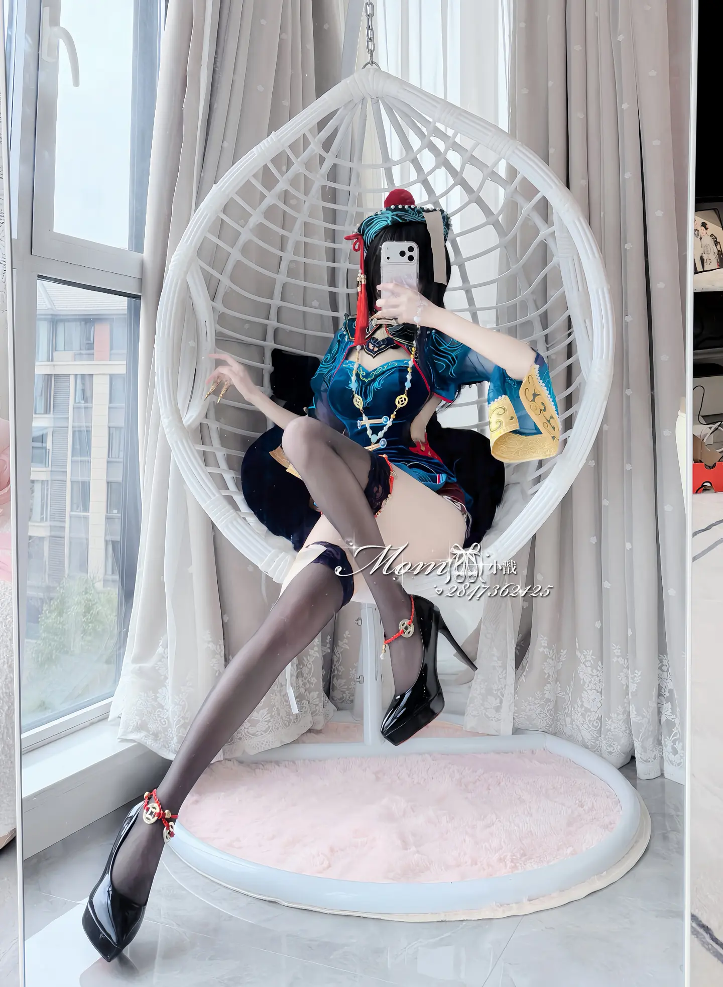 玉玲珑cos 永劫无间 玉玲珑墨行衣 cos