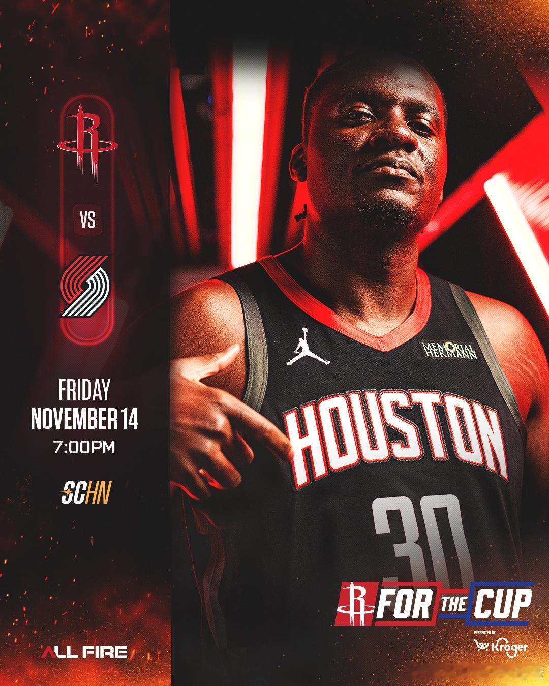 比赛日！9:00NBA杯火箭主场战开拓者，能否拿下？原声直播及回放：ez33.c