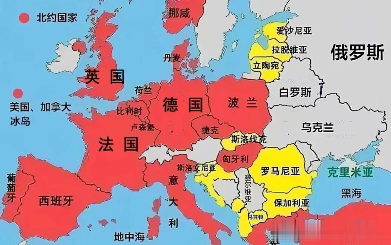 看一下北约成员国都有谁：美国、加拿大、英国、法国、意大利、荷兰、比利时、卢森堡、