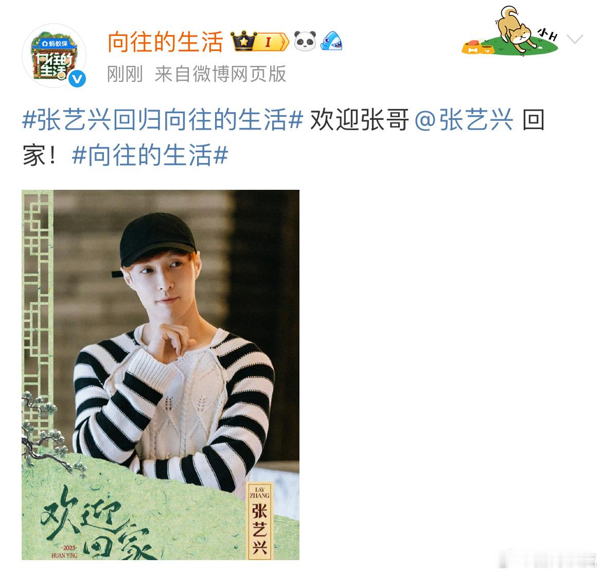 向往的生活欢迎张艺兴回家 向往的生活欢迎张艺兴回家！期待啦期待啦[打call][