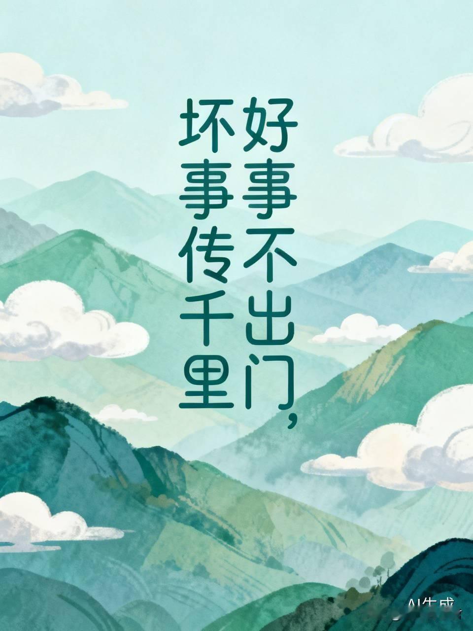 上联：好事不出门，怎么对下联正常是坏事传千里，但个人觉得对联可以随性一点，比如“