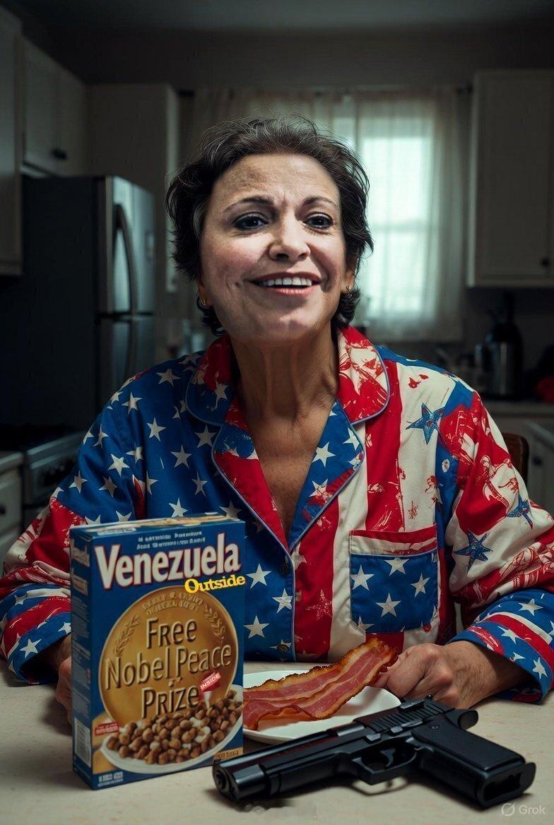 诺贝尔“和平奖”：当美国轰炸委内瑞拉海岸的船只、劫持其油轮、威胁入侵并可能扶植“