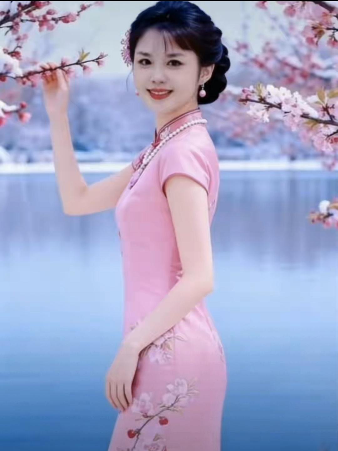 桃花海
一夜春风万树秾，
胭脂自抹映晴空。
何如醉卧香云里，
天地芳菲一梦中。