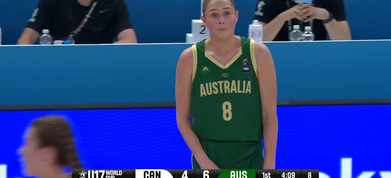 U17女篮世界杯这场澳大利亚64：57击败加拿大的比赛，拿到季军，比赛打得很胶灼
