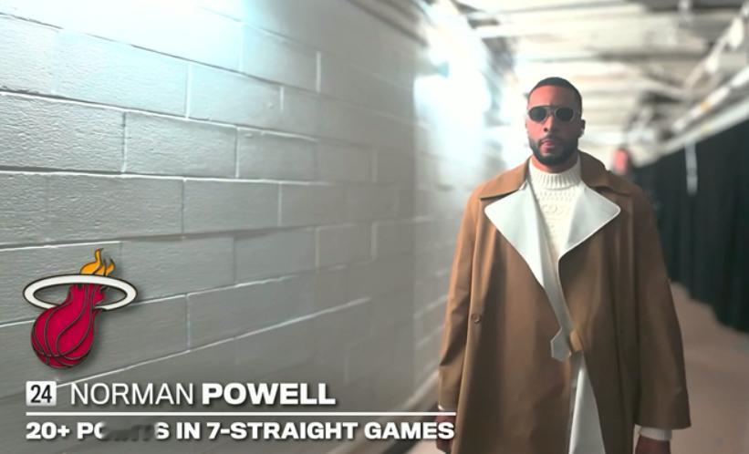 ☞已经连续7场比赛贡献20+分的鲍威尔