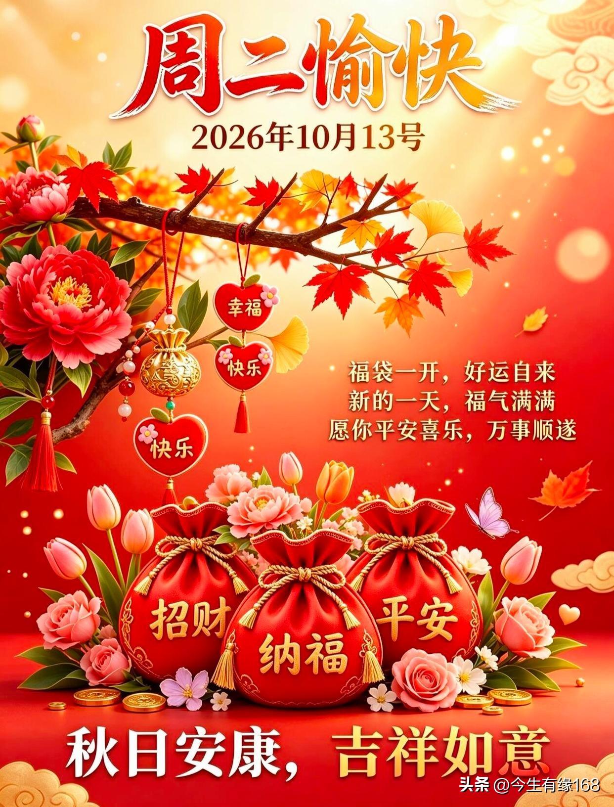 周二早安

时序流转，秋景宜人，又是崭新的清晨。愿你不必终日忙碌，生活张弛有度。