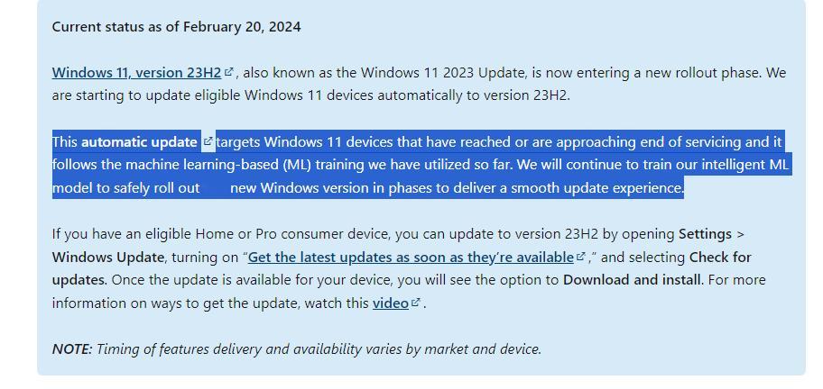 由于 Windows 11 22H2 即将停止获得微软支持，微软打算向运行 Wi
