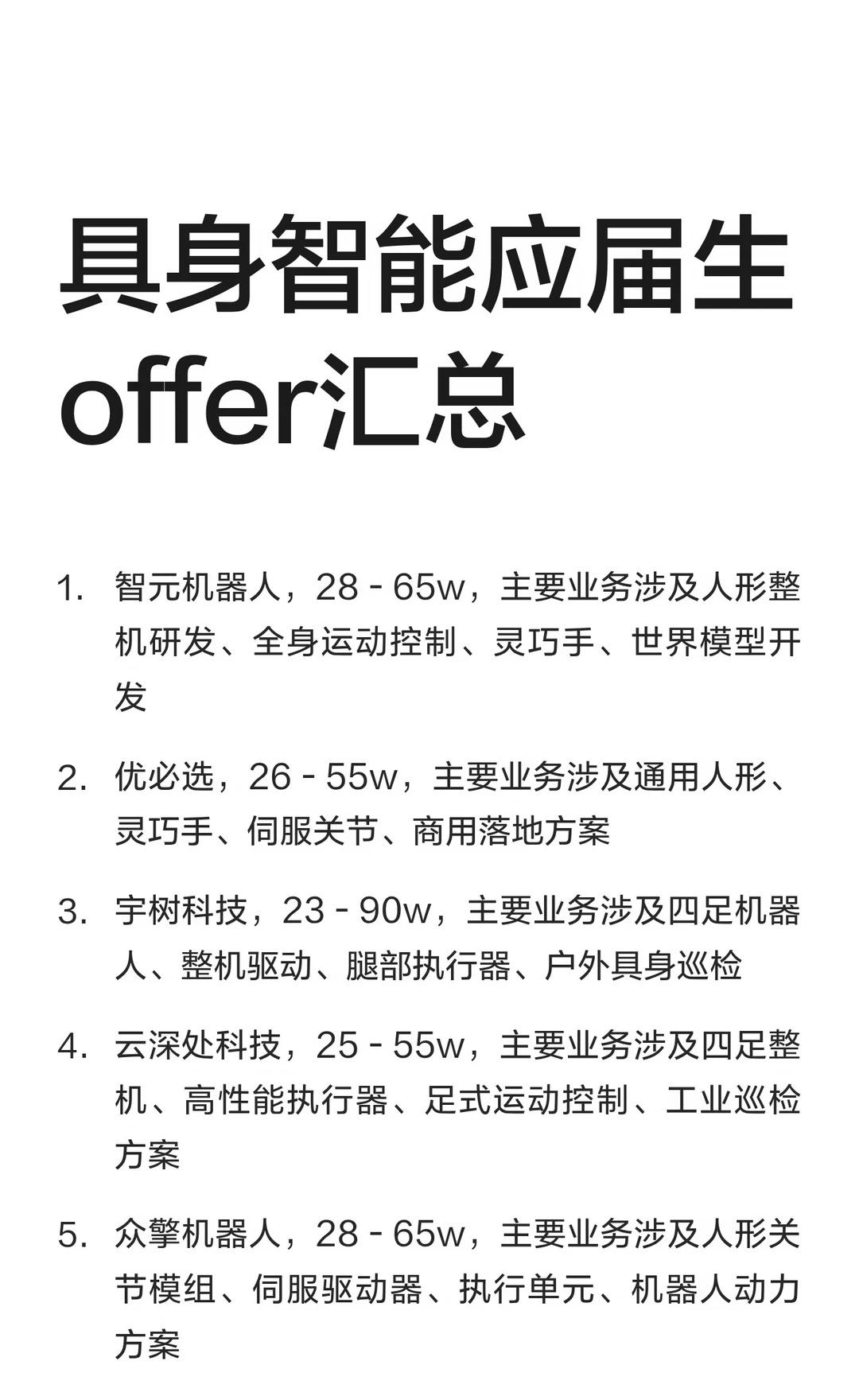 具身智能应届生offer汇总
具身智能 27届实习 车企求职辅导 26届校招 人
