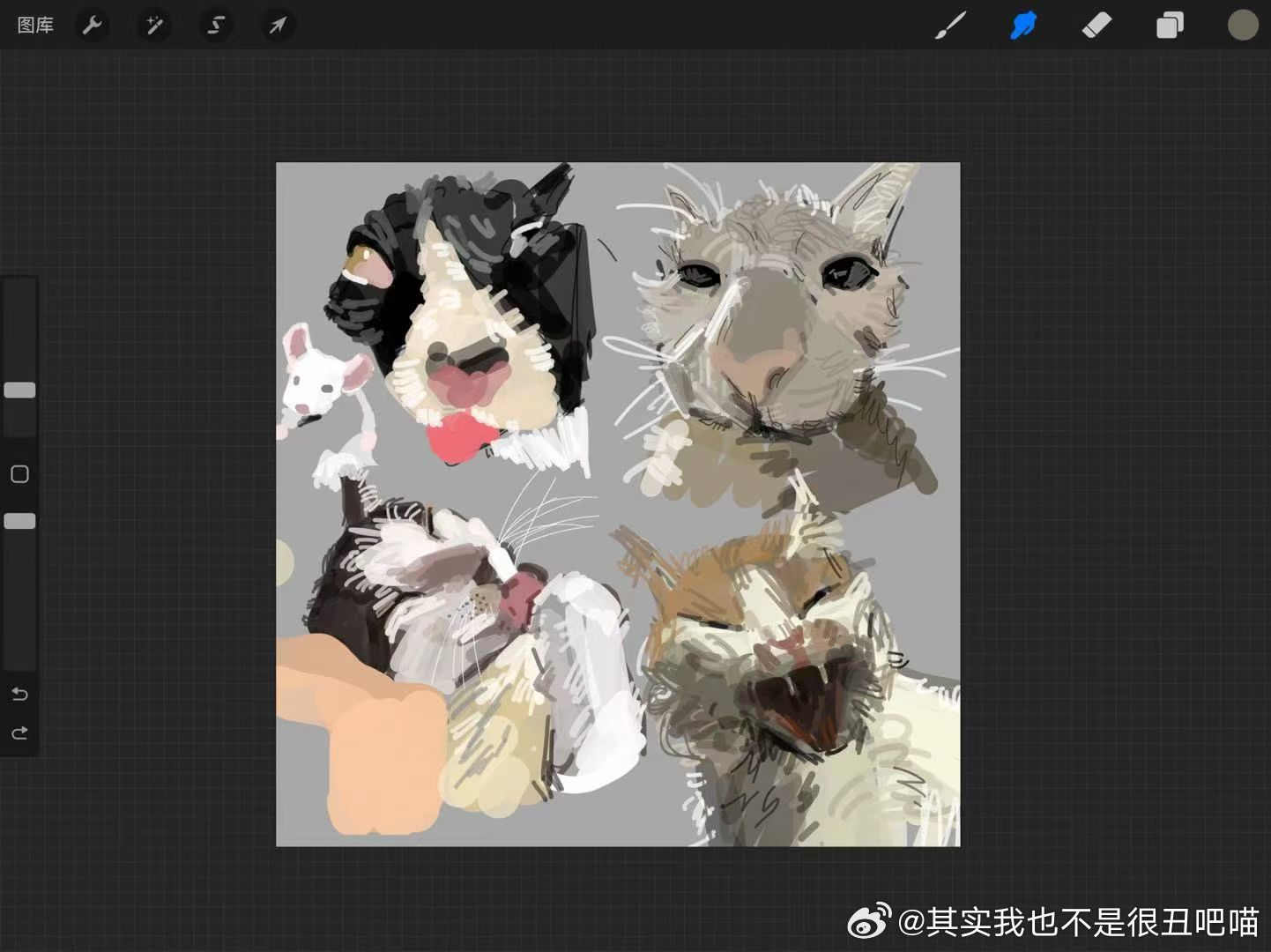 49490【丑猫】爱画丑猫拦不住的丑猫卢浮宫