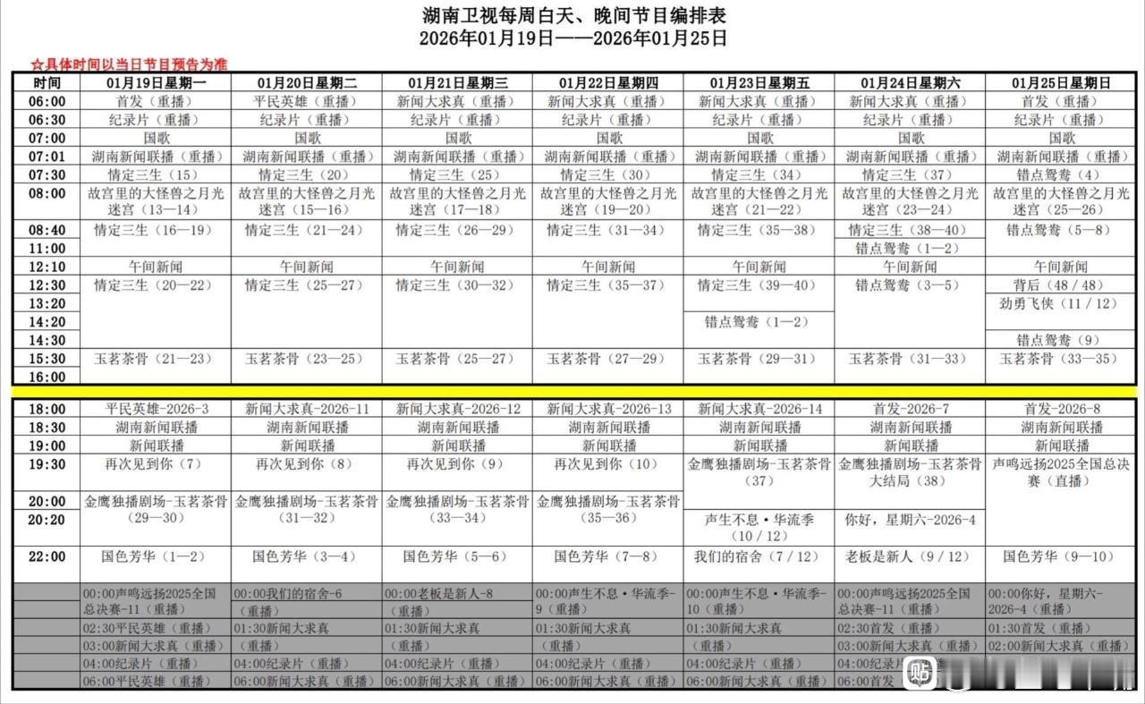 玉茗茶骨 湖南卫视下周编排：《玉茗茶骨》卫视版38集周六收官！上午剧场：错点鸳鸯