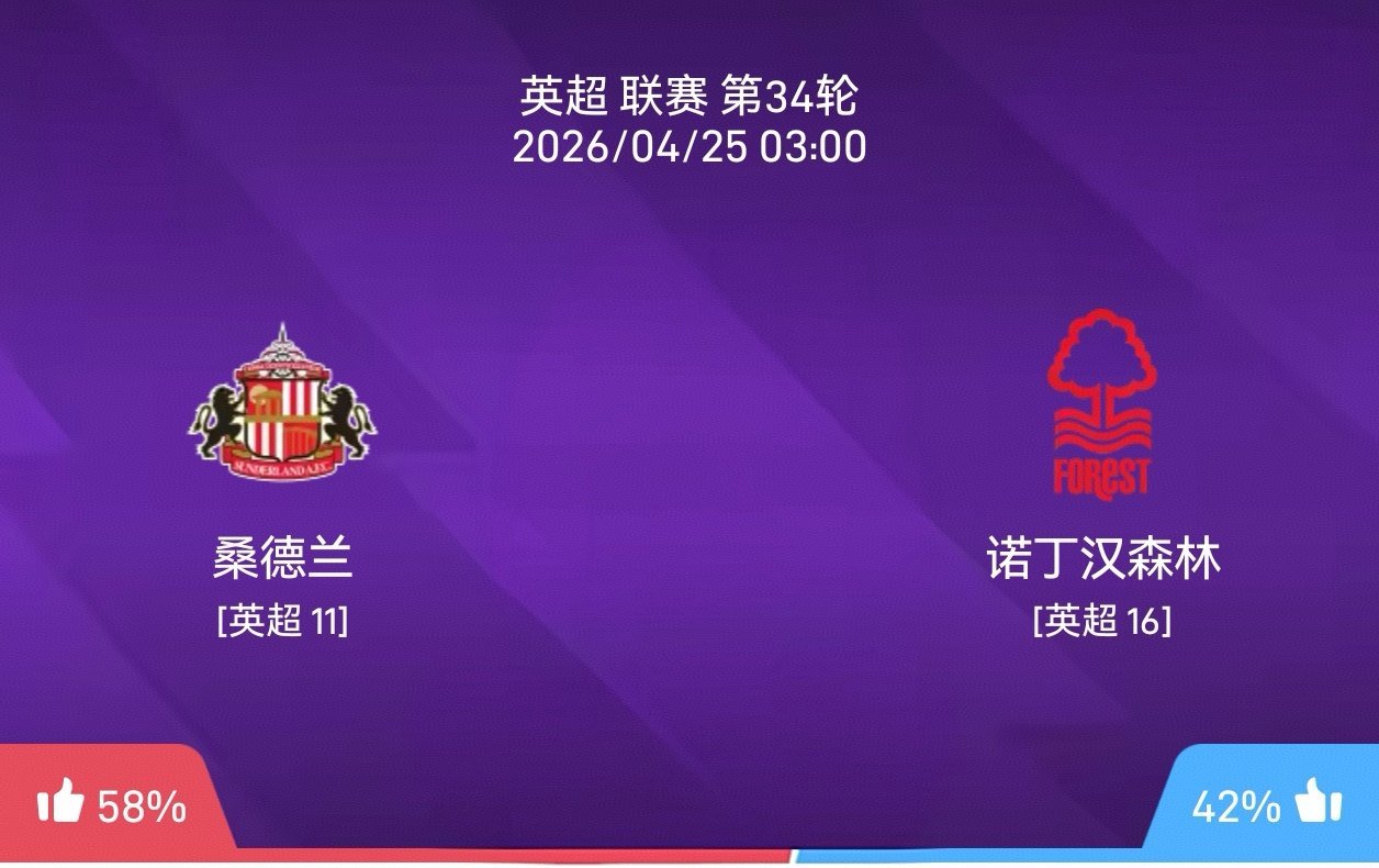 4月24日  013 英超 桑德兰vs诺丁汉 状态：负/防平年龄：0-1 1-1