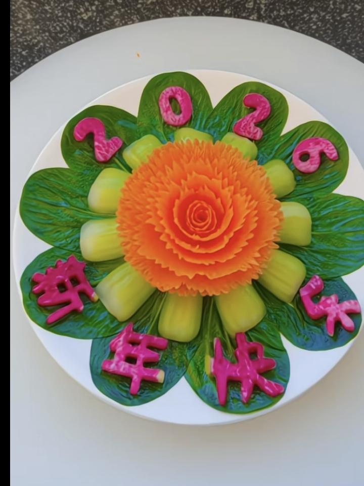 朋友们，2026，新年快乐！

愿：

日子像这红花一样红红火火，

生活似这绿