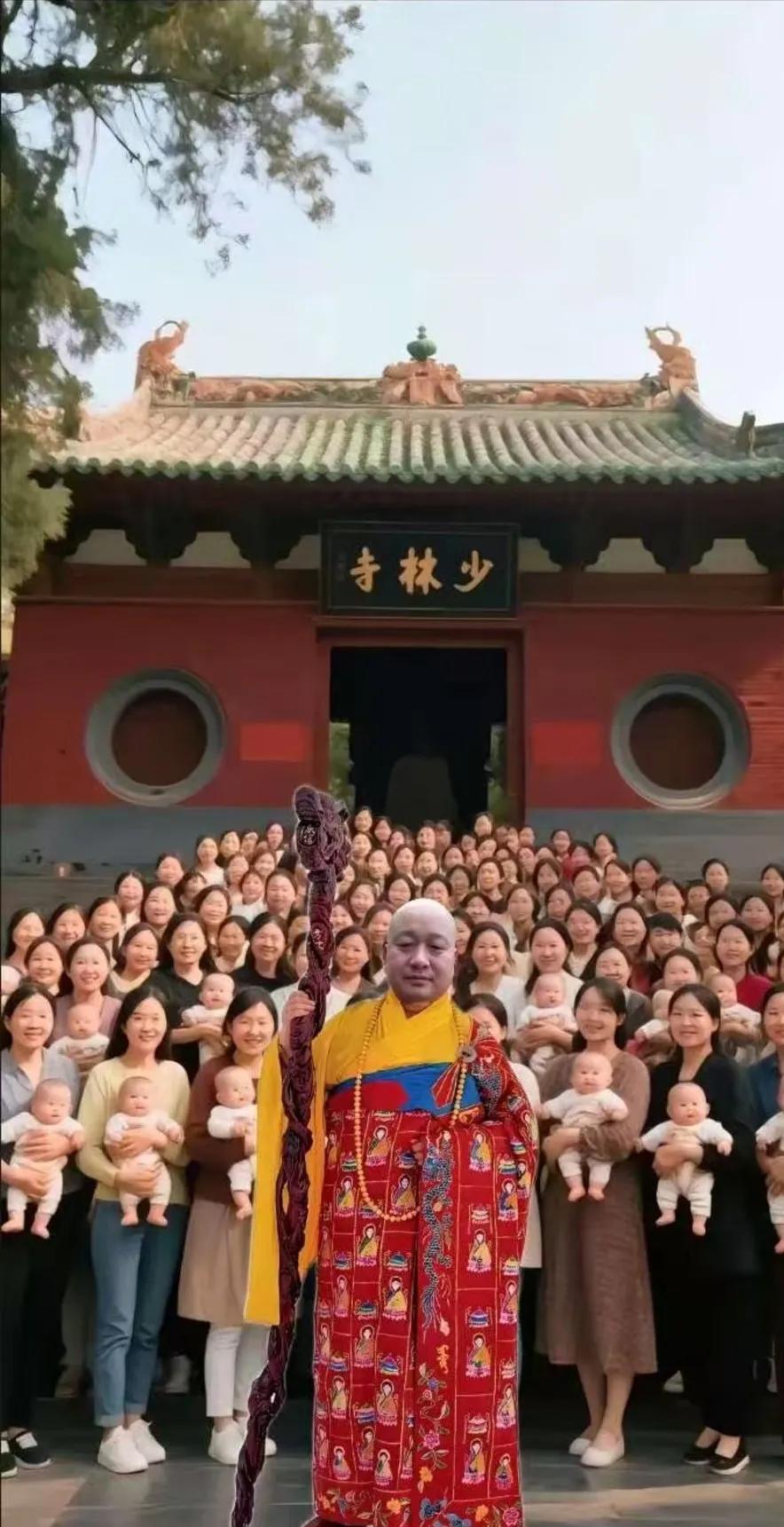 现在的少林寺！人丁兴旺啊！未来可期！