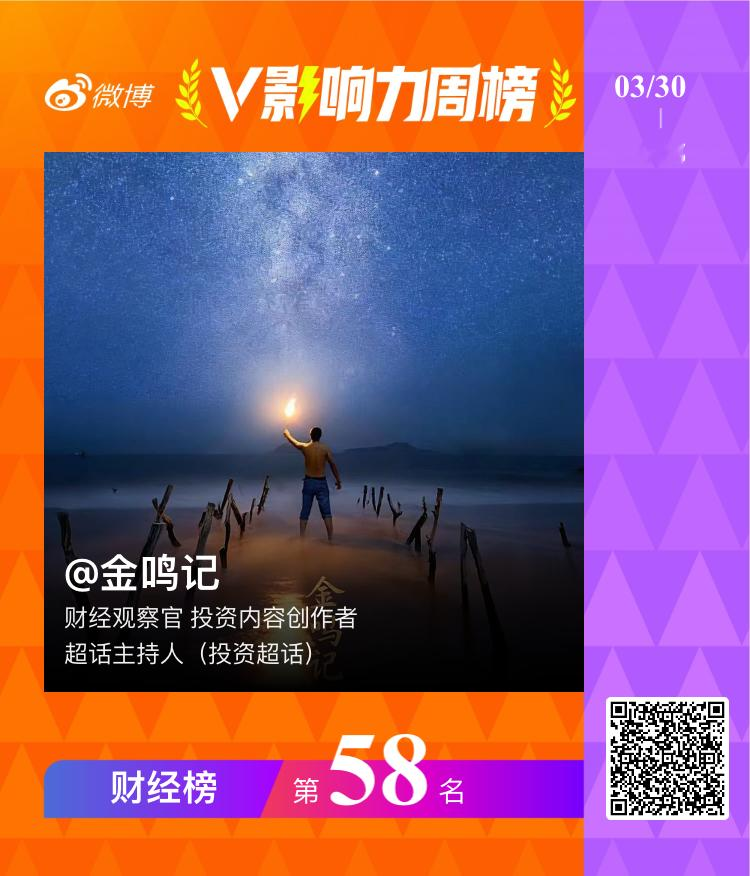 【V影响力榜 2026年第14周】「财经周榜」揭榜啦！恭喜荣登前60名点此查看完