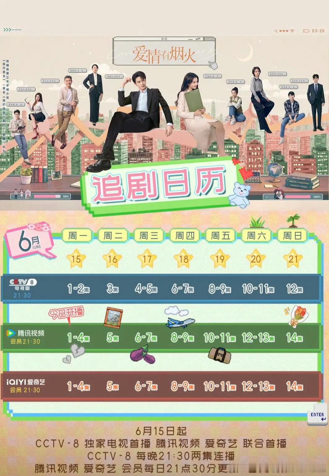 爱情有烟火口碑反响目前口碑还不错！可以继续在爱奇艺追起来了！ 