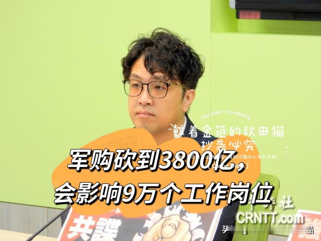 沈伯洋化身“爱因斯坦”评军购：
“黑熊”掐指一算，军购砍到3800亿就丢九万个工