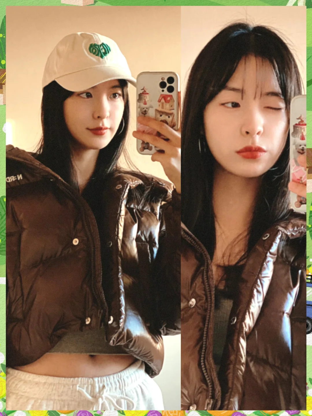 鸭舌帽女孩👧咖啡配色超吸睛！