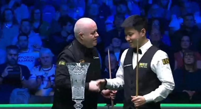 说真的，我真心看好你！
不是因为你赢了我，
也不是因为你和奥沙利文亦师亦友，
