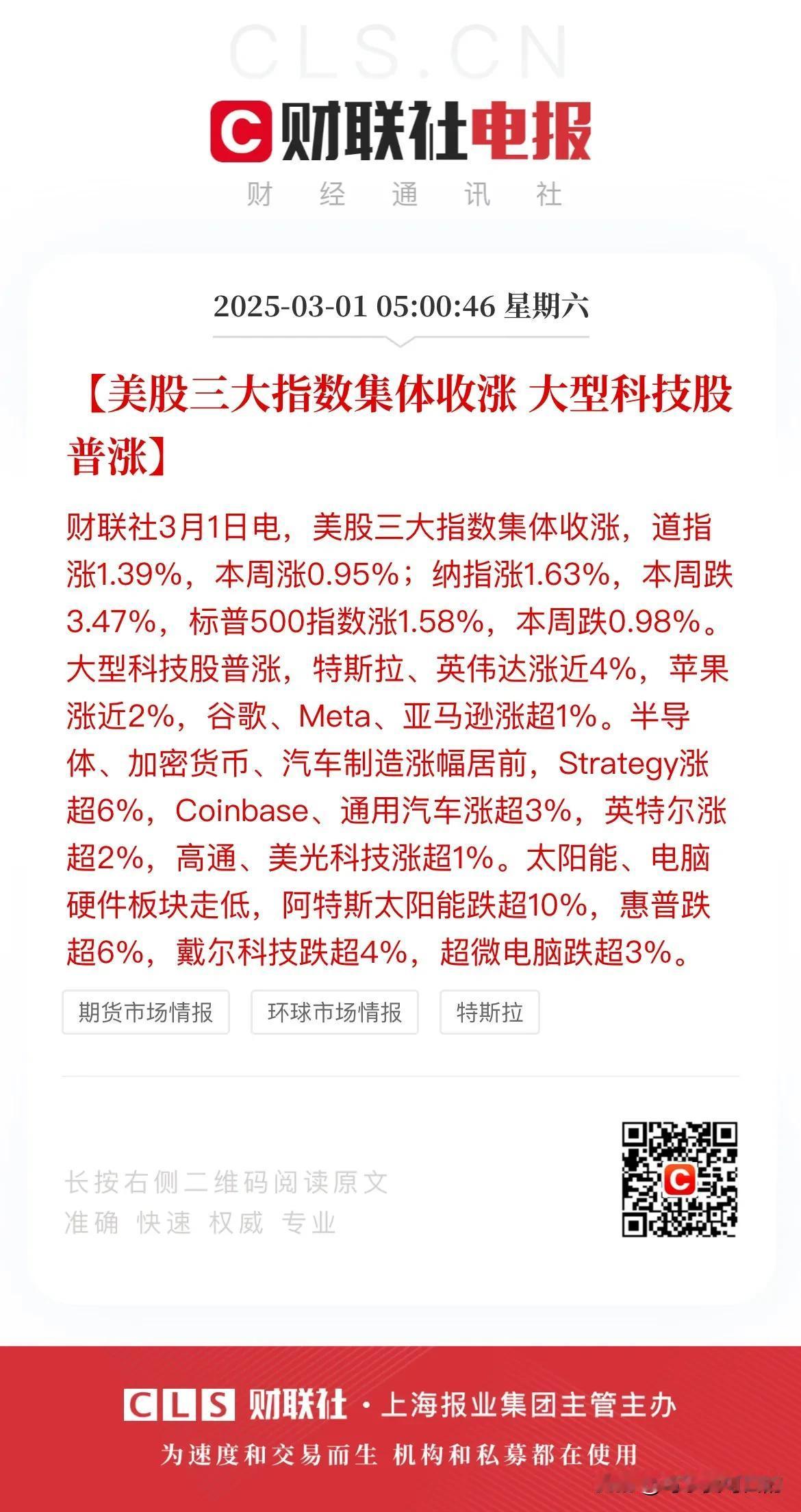 第一次这么不希望美股跌！还好昨晚美股涨了，要不然下周还真不知道咋回事儿！
昨天早