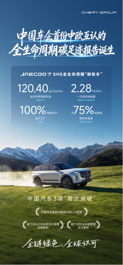 中国汽车在欧洲的“碳透明”之路，奇瑞走出了第一步
碳透明不是一蹴而就的，需要有人