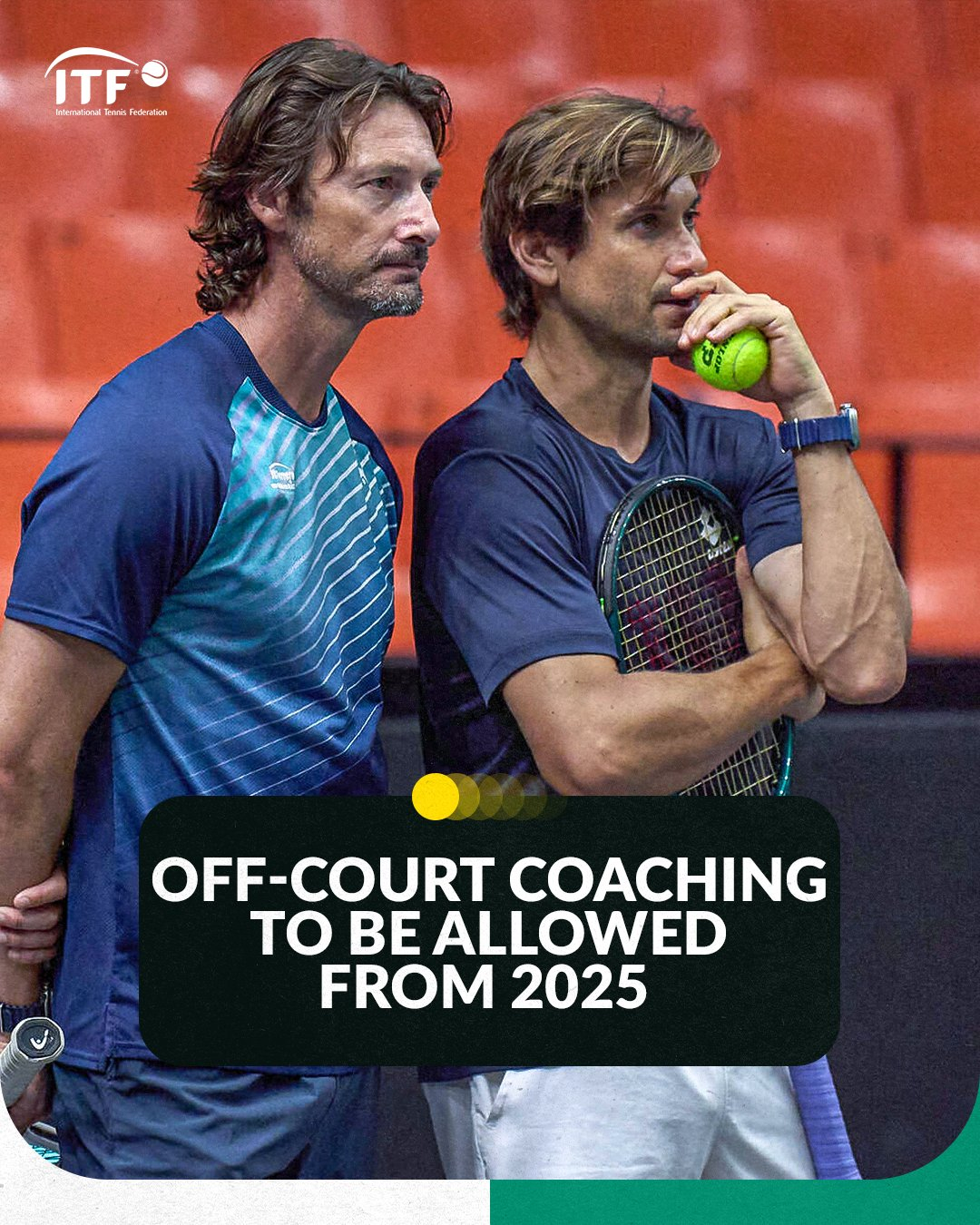 经过2024年ITF年度大会的投票，ITF网球规则将做出以下修订：2025年1月
