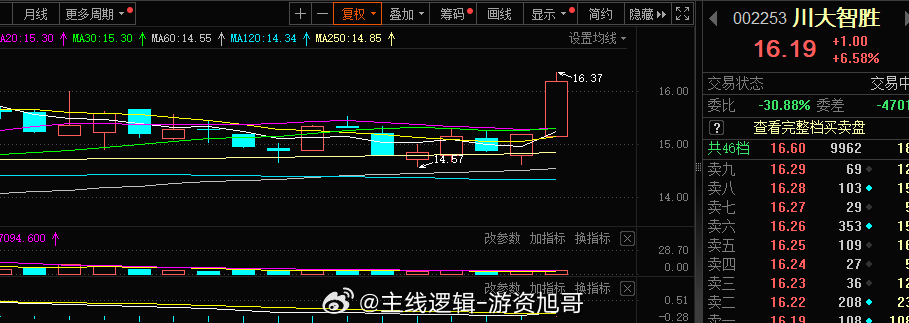 福利票 一个#川大智胜 sz002253[股票]# ​​​