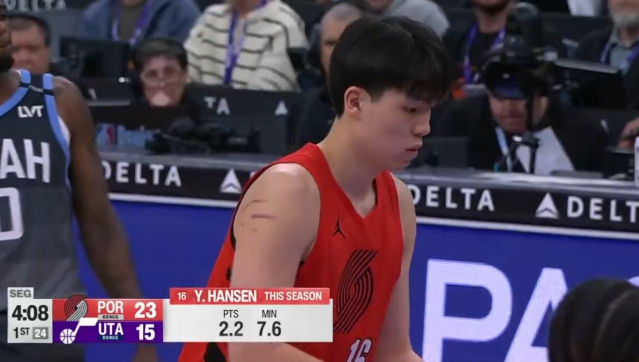 斯普利特对杨瀚森是零容忍，真的太过分了，杨瀚森今天终于第一节还剩4分钟就得到上场