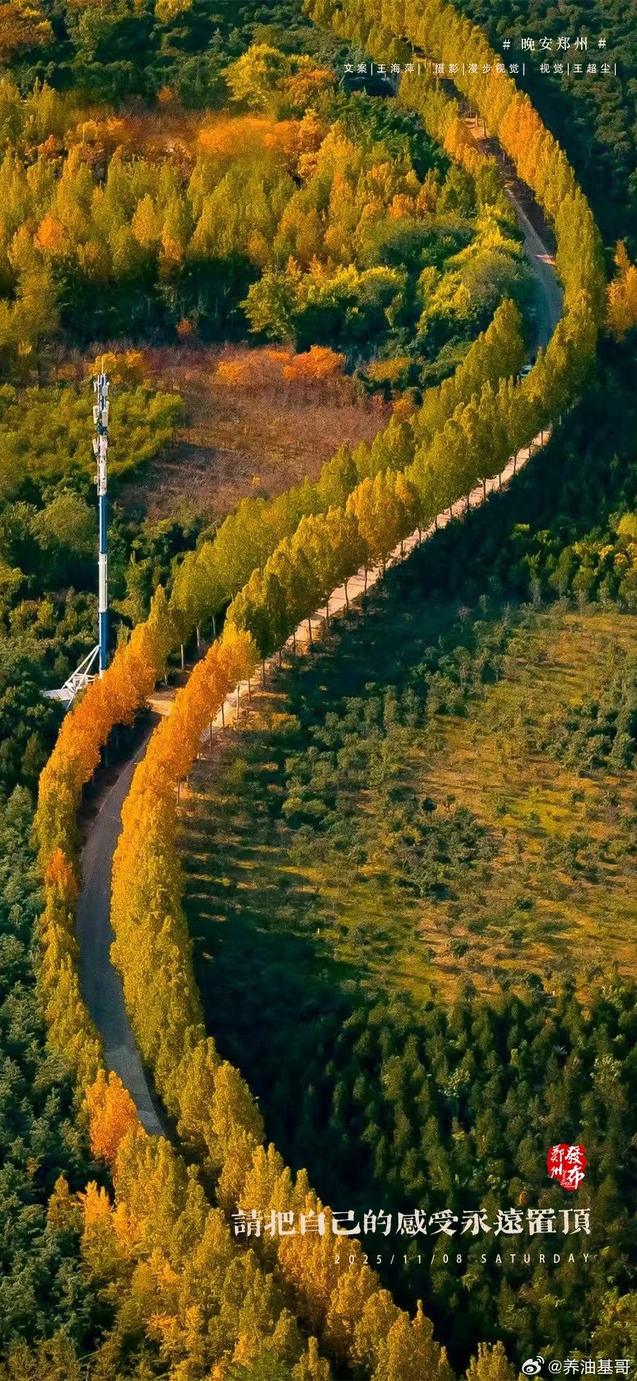 郑州[超话]【晚安海报】请把自己的感受永远置顶。晚安，郑州！ ​​​