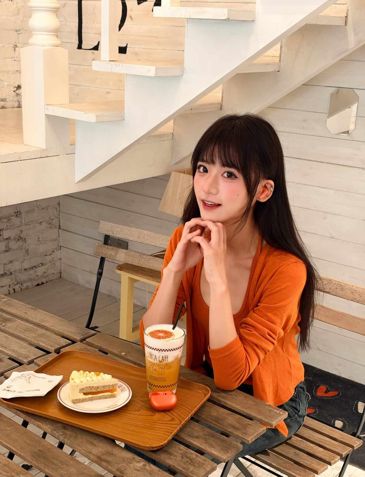 橘子味的秋天🍊
店里布置得好好看，大大的玻璃窗，晴天过来光线超美
我去的时候是