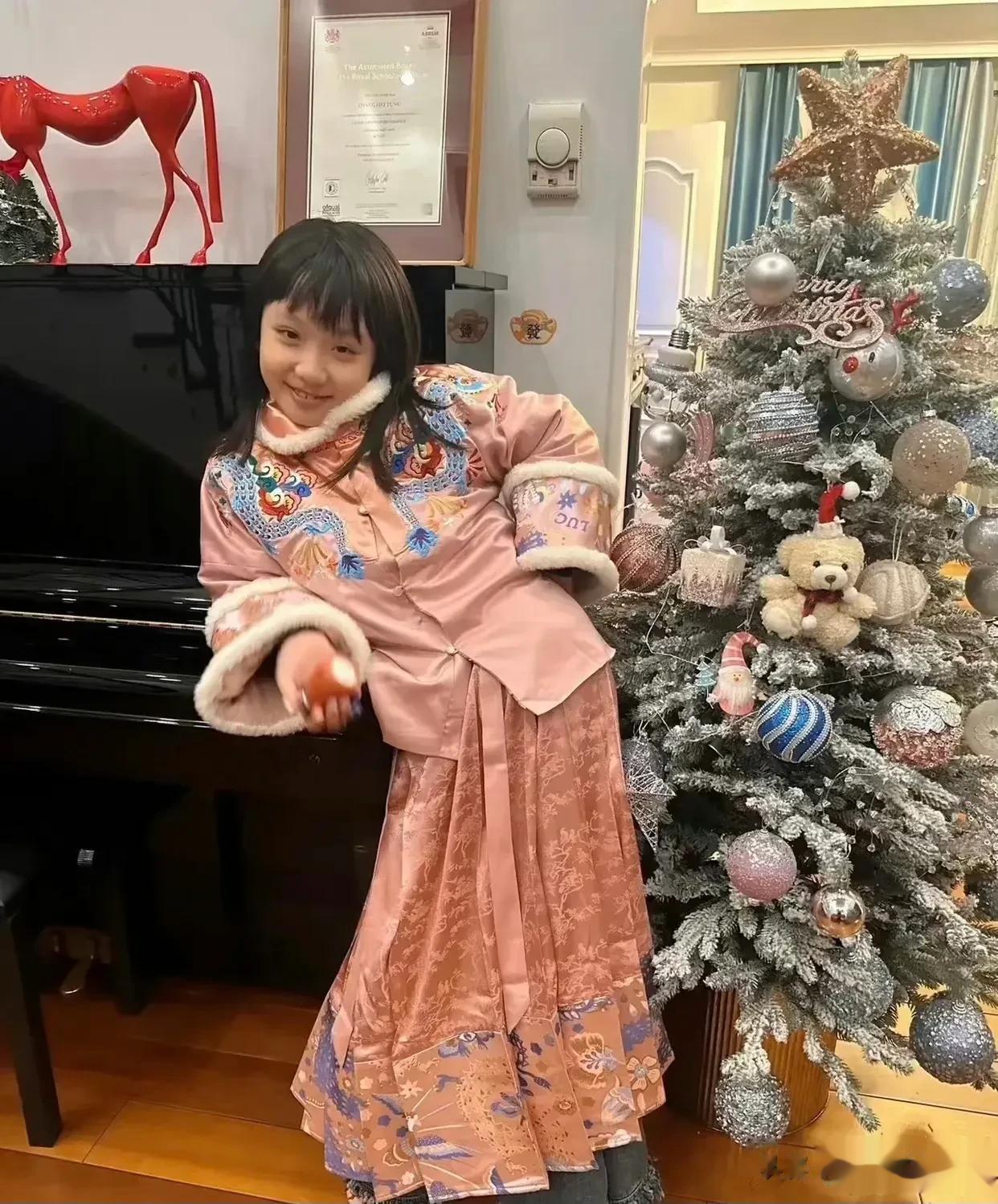 张丹峰和洪欣的女儿，一晃就快十岁了，小女孩长得很可爱，都说像张丹峰。也有的说还是