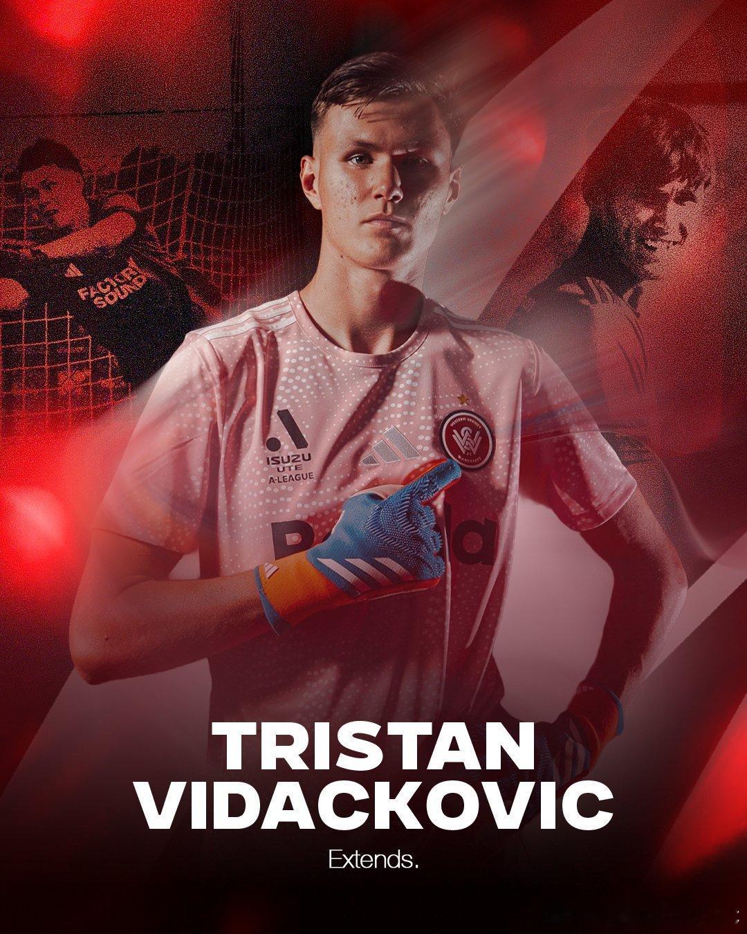俱乐部官方宣布与球队青训门将Tristan Vidackovic与球队续约，合同