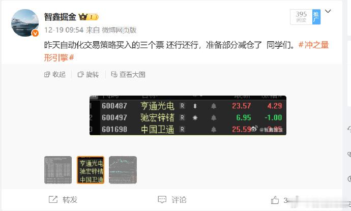 周四策略的三个票 亨通光电 大头涨停收获20%+，驰宏锌锗 高位震荡 也快爆发，