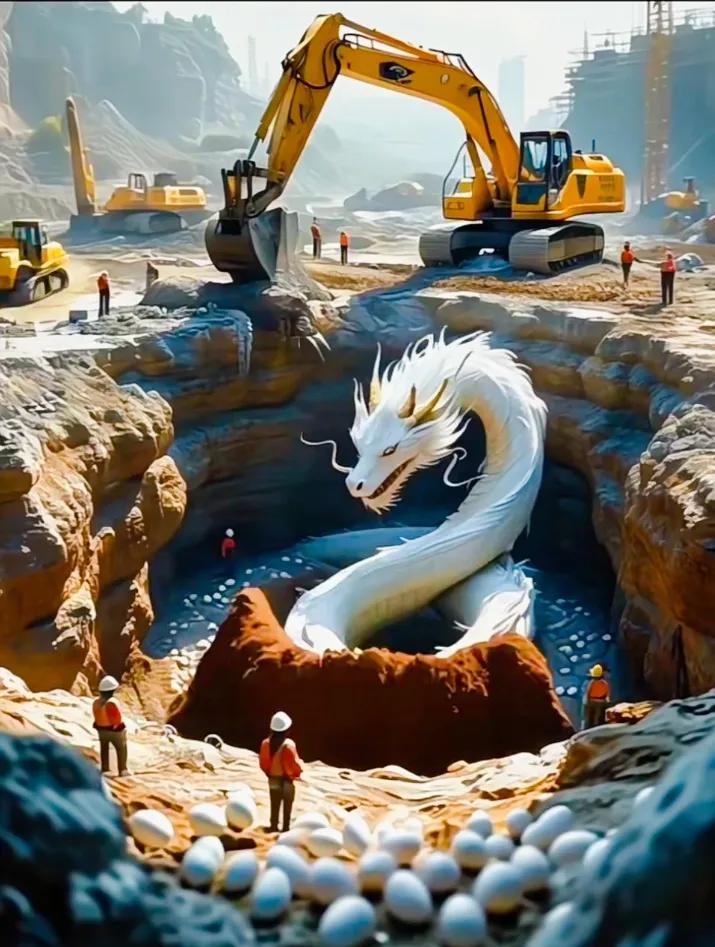 「龙之觉醒，破土而出！」🐉🔨🏗️万物皆可呈现 龙开始幻想了