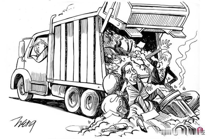 美国大选尘埃落地！
特朗普获胜后，
有人画了这样一幅漫画，
你看懂了吗？

#特