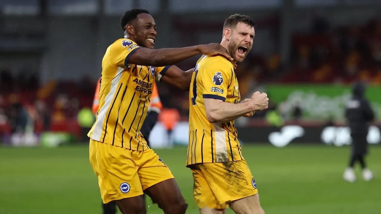 【米尔纳：我还有油】布伦特福德0-2布莱顿的赛后，创造英超联赛出场次数纪录（65